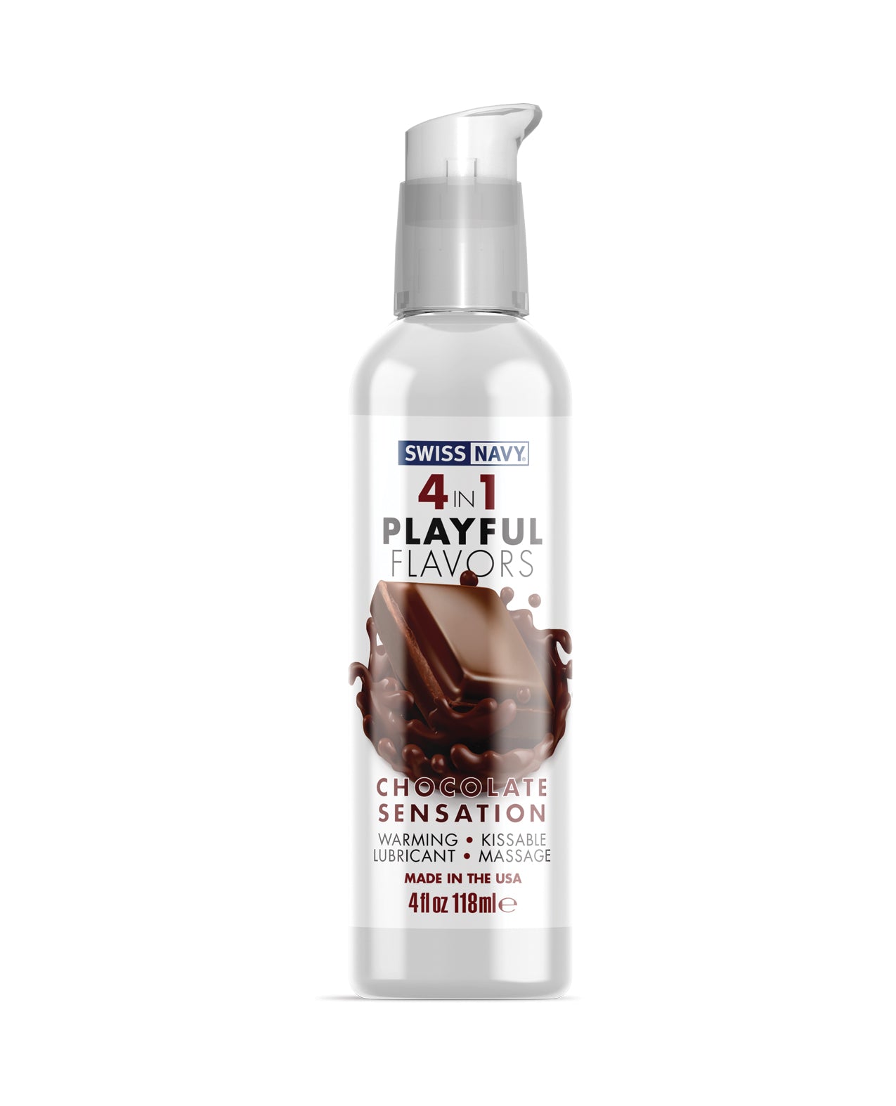 Swiss Navy 4-in-1 Playful Flavors - Chocolate Sensation - 4 Fl. Oz. by Lubricants, Creams & Glides