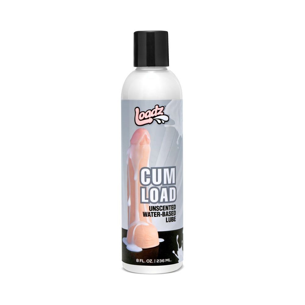 Loadz Jizz Unscented Water-Based Lube 8 oz bottle with creamy, realistic texture for intimate use
