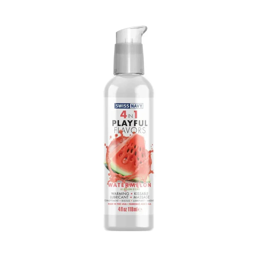 Swiss Navy 4 in 1 Playful Flavors Watermelon 4 oz. by Lubricants, Creams & Glides