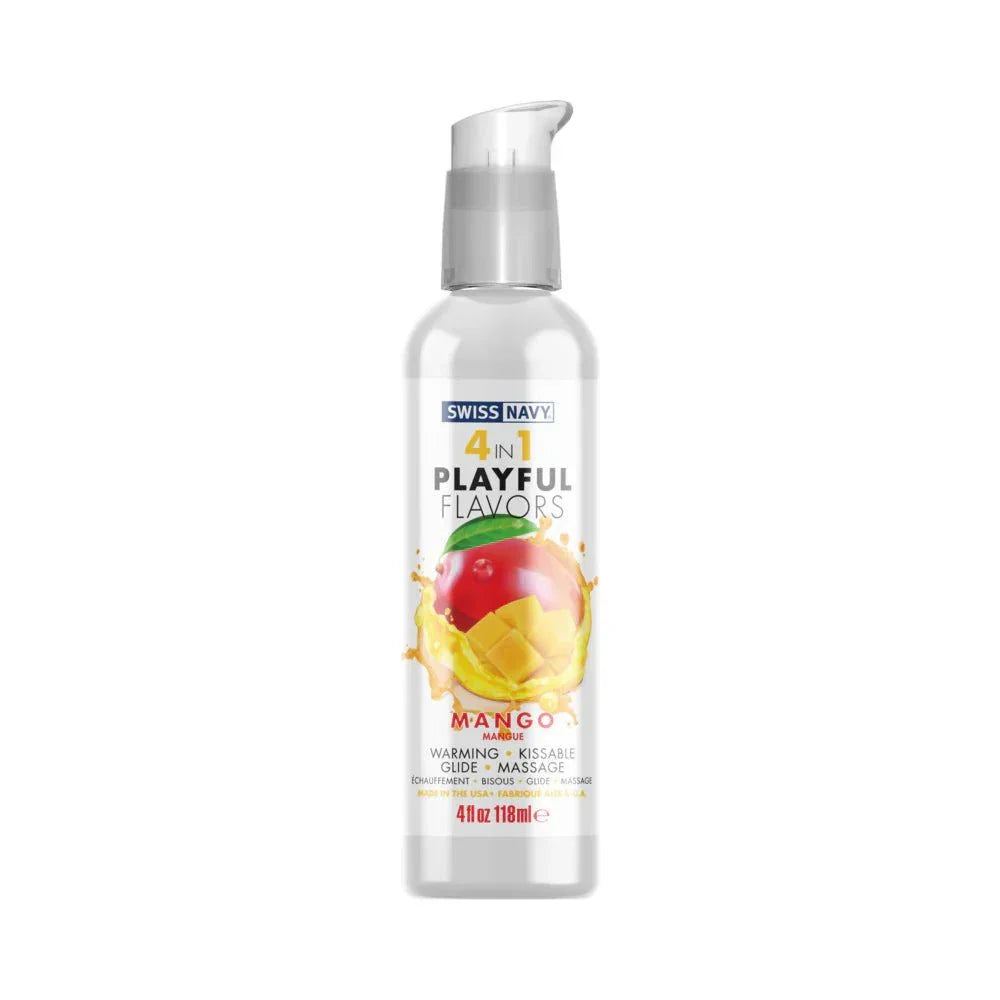 Swiss Navy 4 in 1 Playful Flavors Mango 4 oz. by Lubricants, Creams & Glides