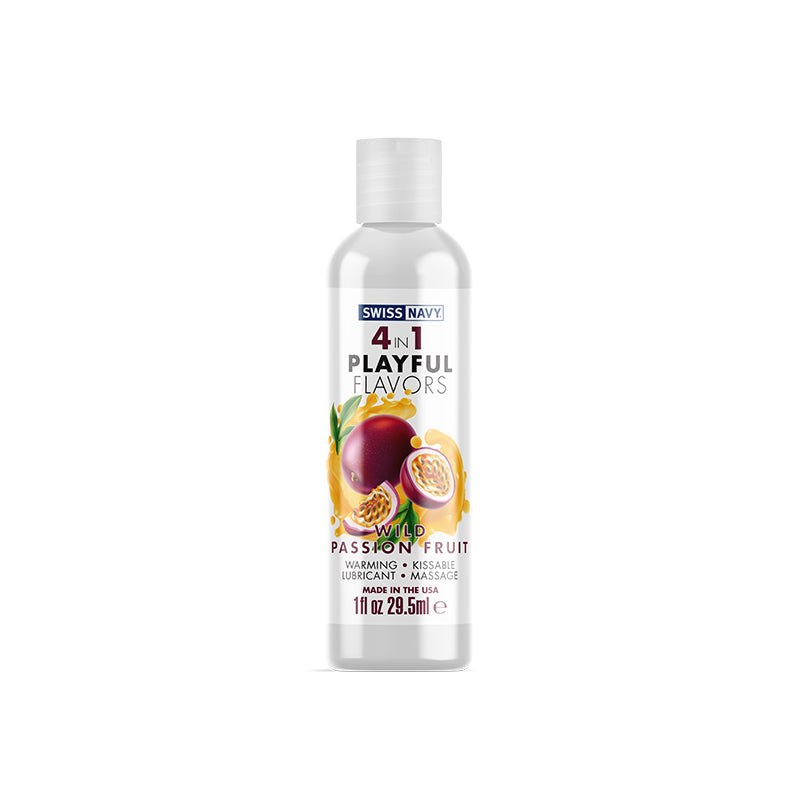 Swiss Navy 4-in-1 Playful Flavors - Wild Passion Fruit - 1 Fl. Oz. by Lubricants, Creams & Glides