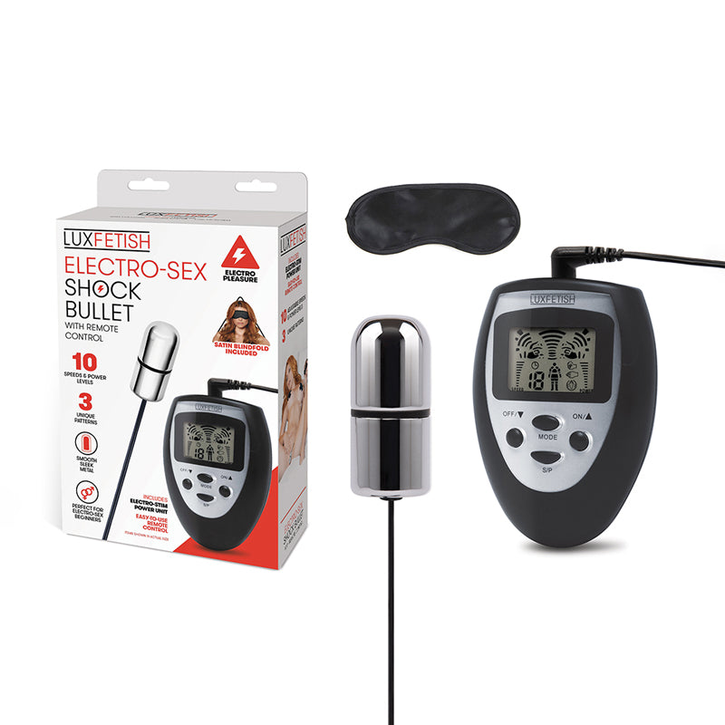 Lux Fetish Electro-sex Shock Bullet with Remote Control by Bondage & Fetish Toys