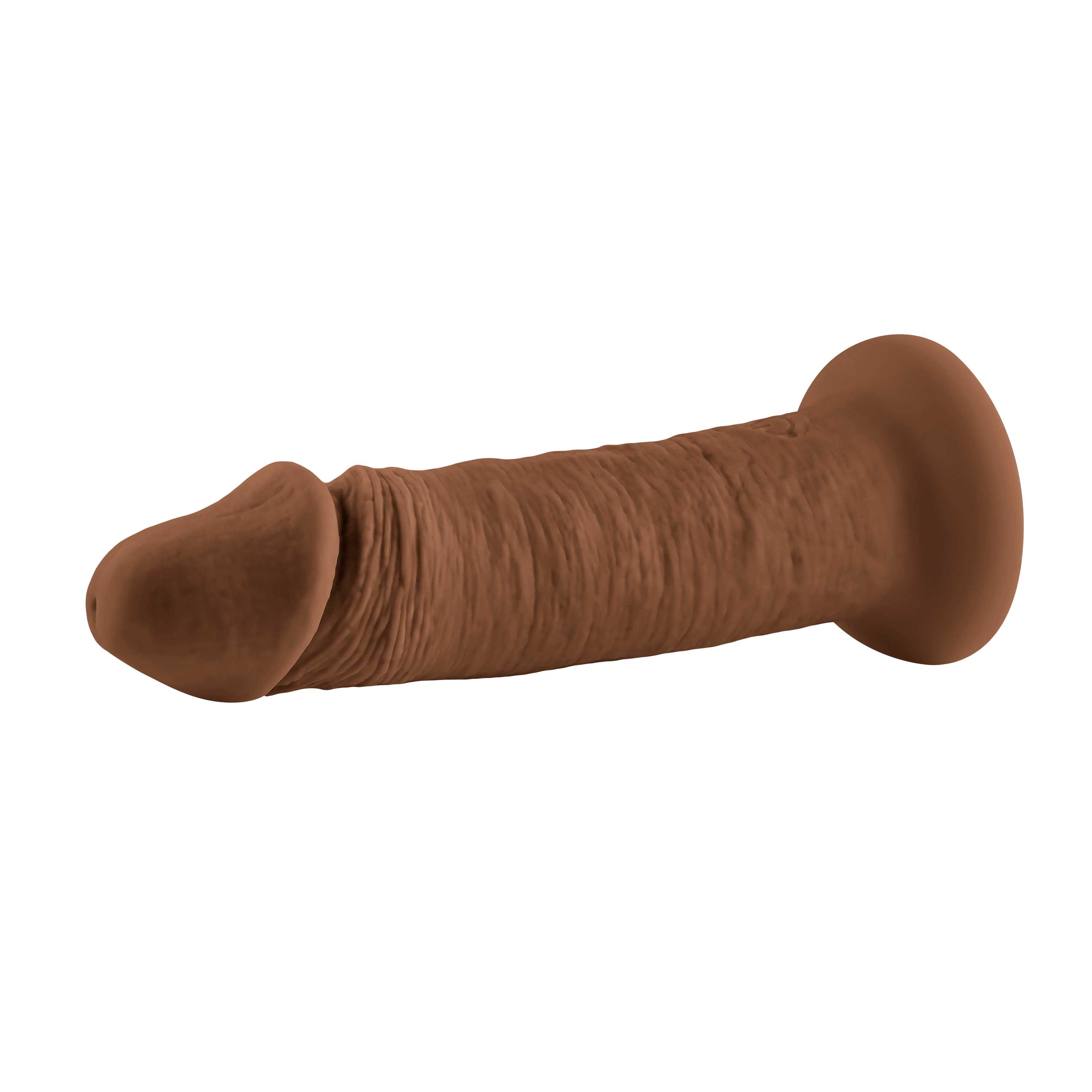 6 Inch Girthy Vibrating Dong - Dark by Anal Toys & Stimulators