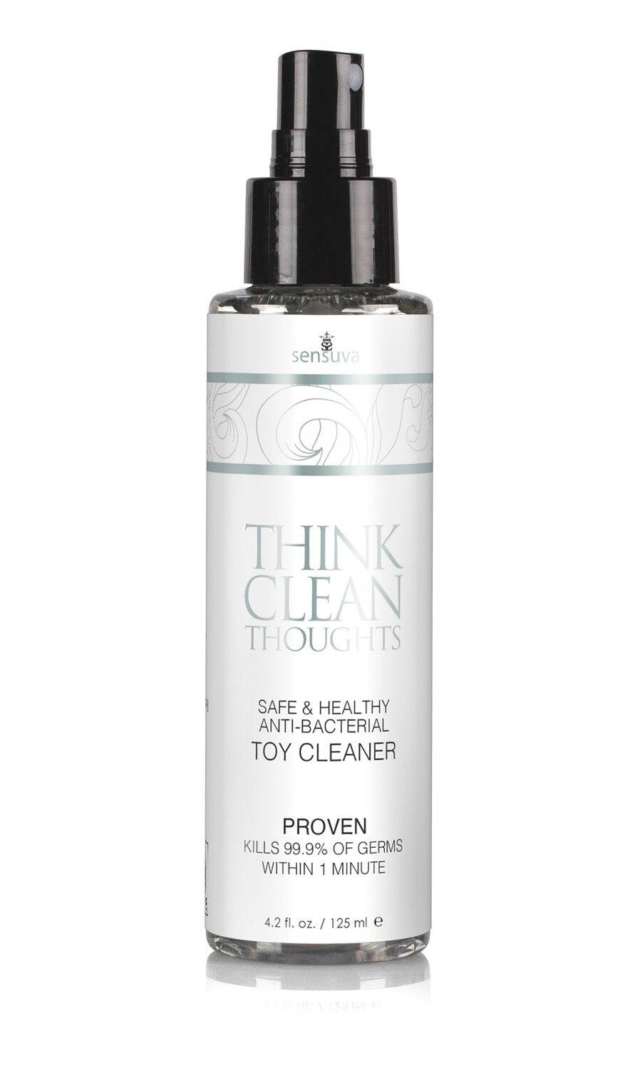 Think Clean Thoughts Toy Cleaner 4.2 oz antibacterial spray for safe and gentle toy hygiene