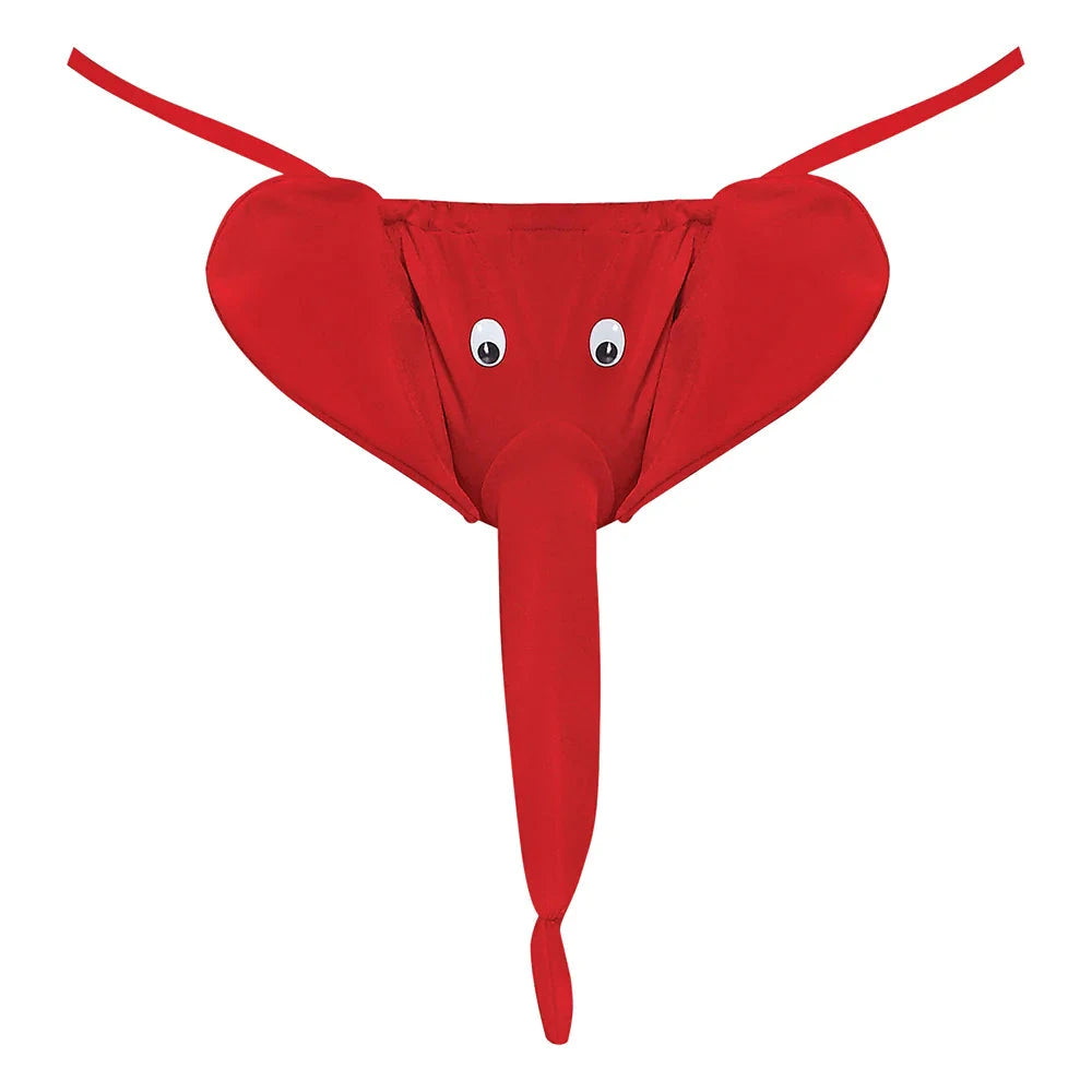 Male Power Squeaker Elephant G-String Red O/S by Apparel