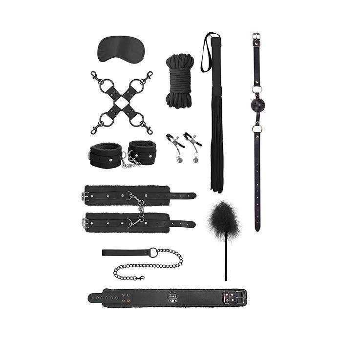 Shots Ouch Intermediate Bondage Kit - Black by Bondage & Fetish Toys
