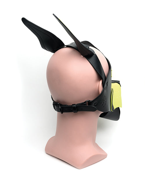 665 Playful Pup Hood - O/S Black/Yellow by Bondage & Fetish Toys