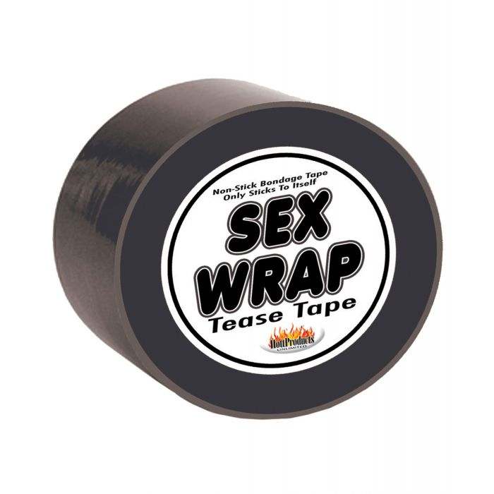 Sex Wrap Tease Tape - Black by Bondage & Fetish Toys