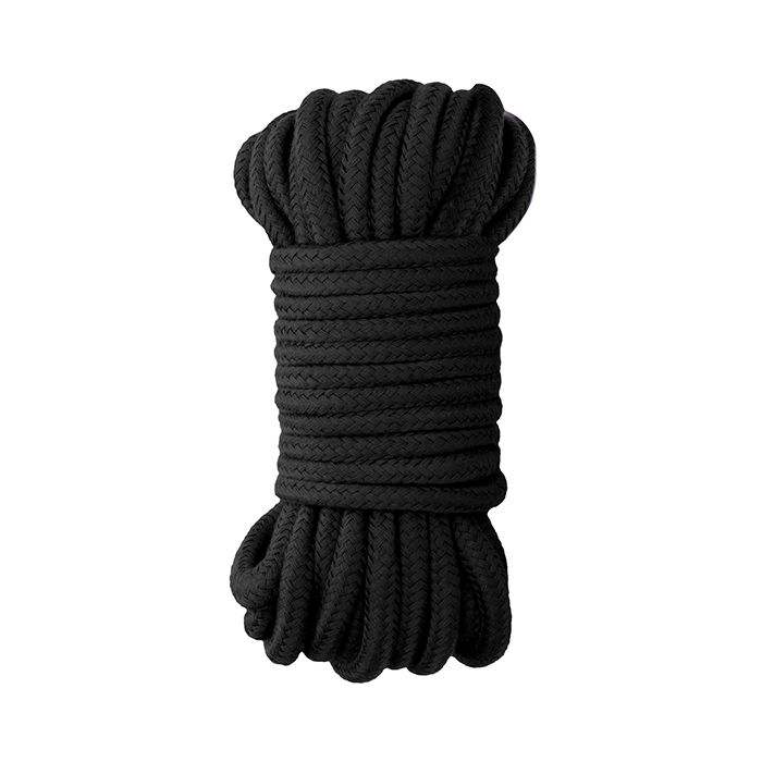 Shots Ouch Japanese Rope - 10m Black by Bondage & Fetish Toys