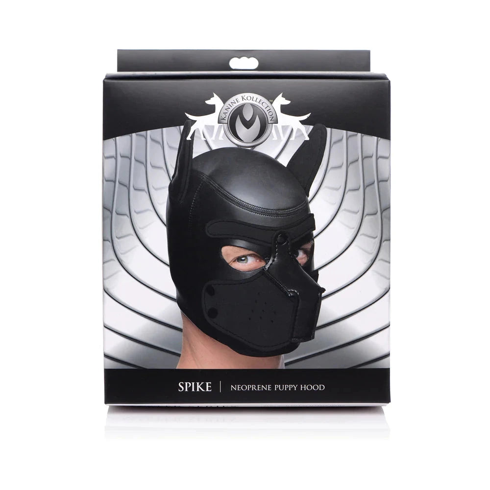 Master Series Spike Neoprene Puppy Hood Black by Bondage & Fetish Toys