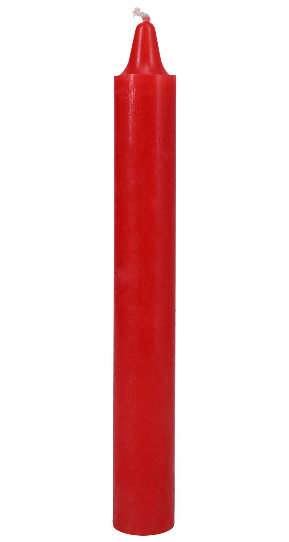 Three-pack of vibrant red Japanese Drip Candles made from skin-safe non-toxic wax for sensation play.