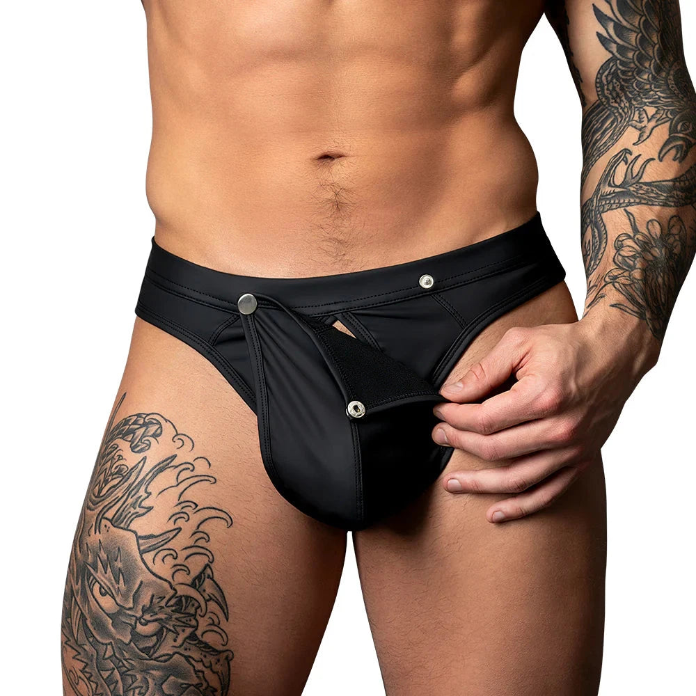 Male Power Oh Snap! Snap Off Jock Black S/M by Apparel