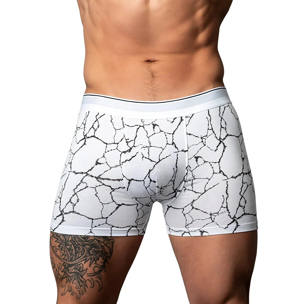 Male Power Soo Cumfy Boxer Brief Black/White L by Apparel
