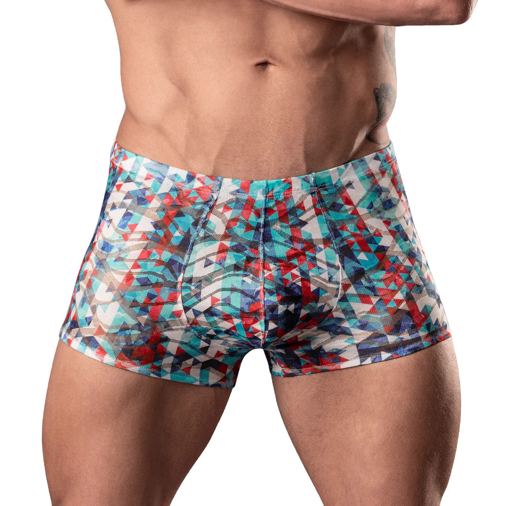 Male Power Your Lace Or Mine Pouch Short Geometric XL by Apparel