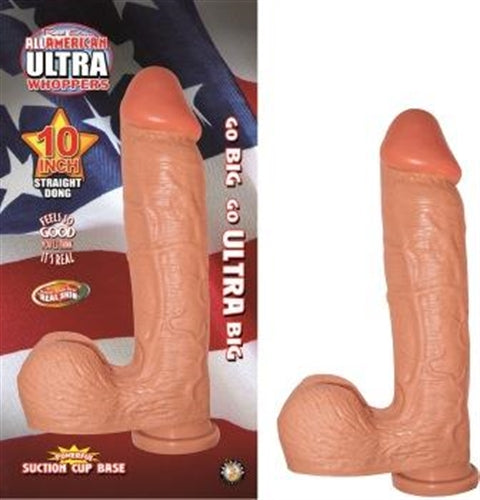 All American Ultra Whoppers - 10 in Straight Dong -Flesh by Anal Toys & Stimulators