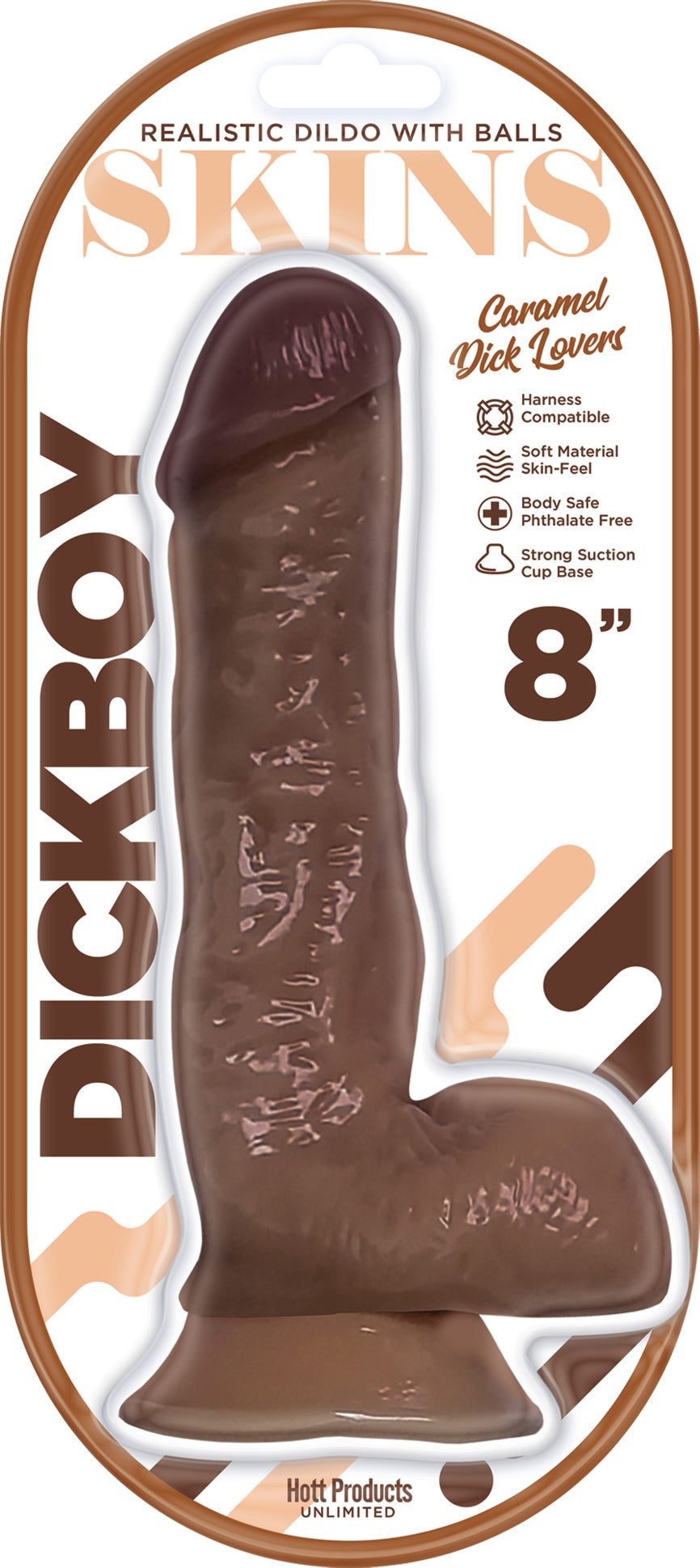 Dickboy - Skins - Dildo With Balls - 8 Inch - Caramel Dick Lover by Anal Toys & Stimulators