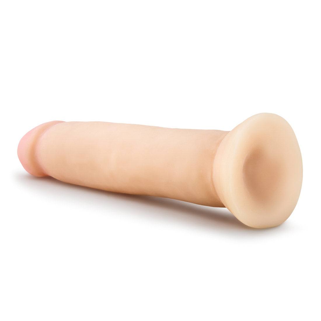Beige 9.5 inch Au Naturel Sensa Feel Magnum Dong with suction cup base and realistic design