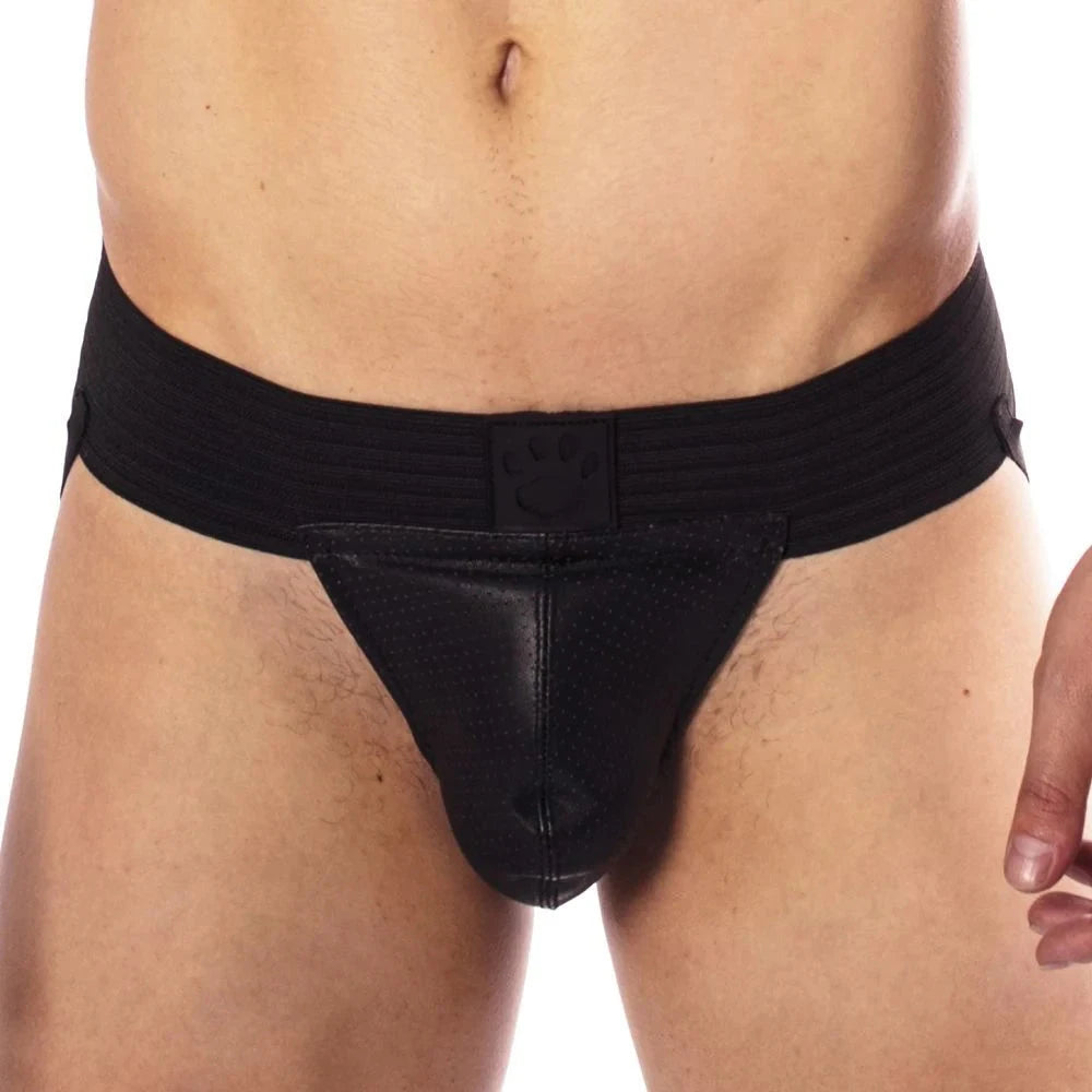 Prowler RED Hole Punch Jock Black Athletic Supporter Underwear by Apparel