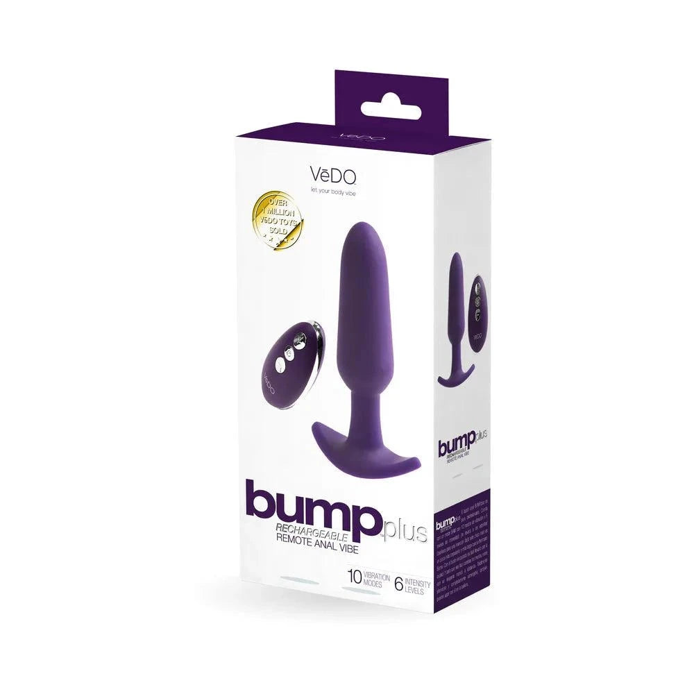 Bump Plus Rechargeable Remote Control Anal Vibe Purple by Anal Toys & Stimulators