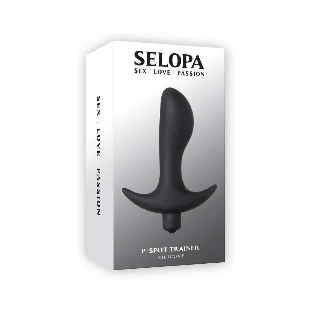 Selopa P-Spot Trainer Battery Operated Prostate Vibe Silicone Black by Anal Toys & Stimulators