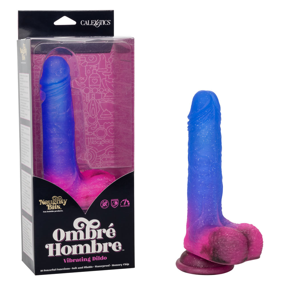 Naughty Bits Ombre Hombre Vibrating Dildo by Dildos & Dongs