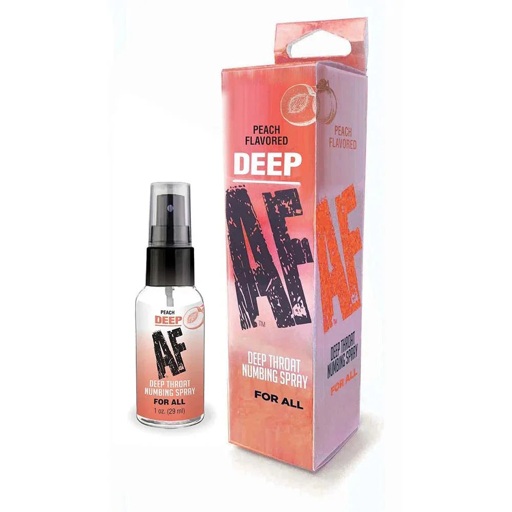 Deep AF Peach Flavored Deep Throat Numbing Spray 1 oz. by Sexual Enhancers