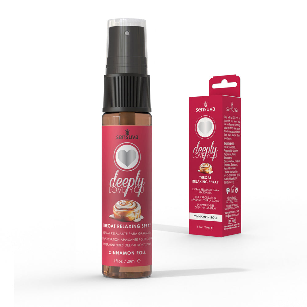 Sensuva Deeply Love You Throat Relaxing Spray Cinnamon Roll 1 oz. by Sexual Enhancers
