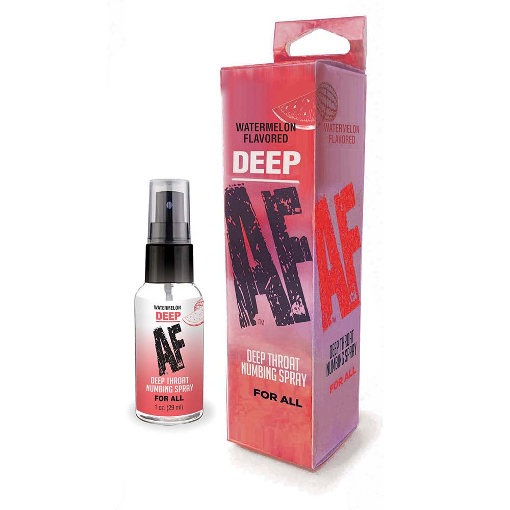 Deep AF Watermelon Flavored Deep Throat Numbing Spray 1 oz. by Sexual Enhancers