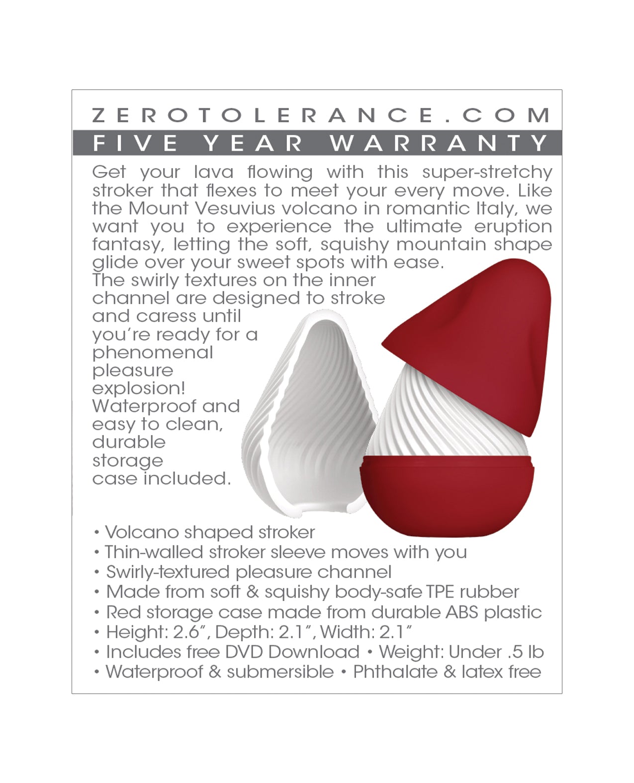 Zero Tolerance Vesuvius Stroker White