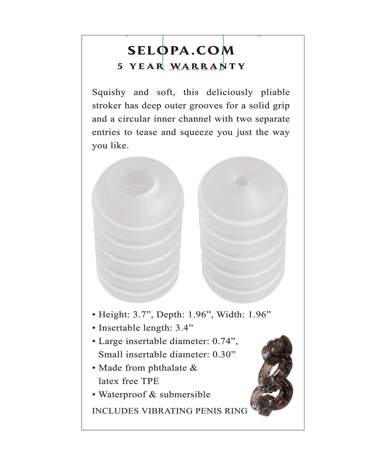Selopa Ring Me Up Stroker TPE Clear