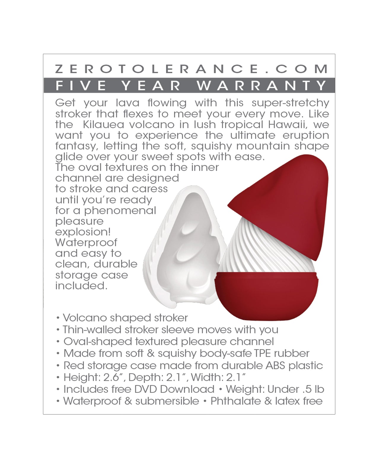 Zero Tolerance Kilauea Stroker With Movie Download White