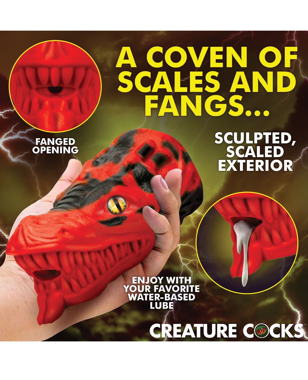 Creature Cocks Dragon Tamer Silicone Stroker Textu Fantasy Handheld Adult Toy