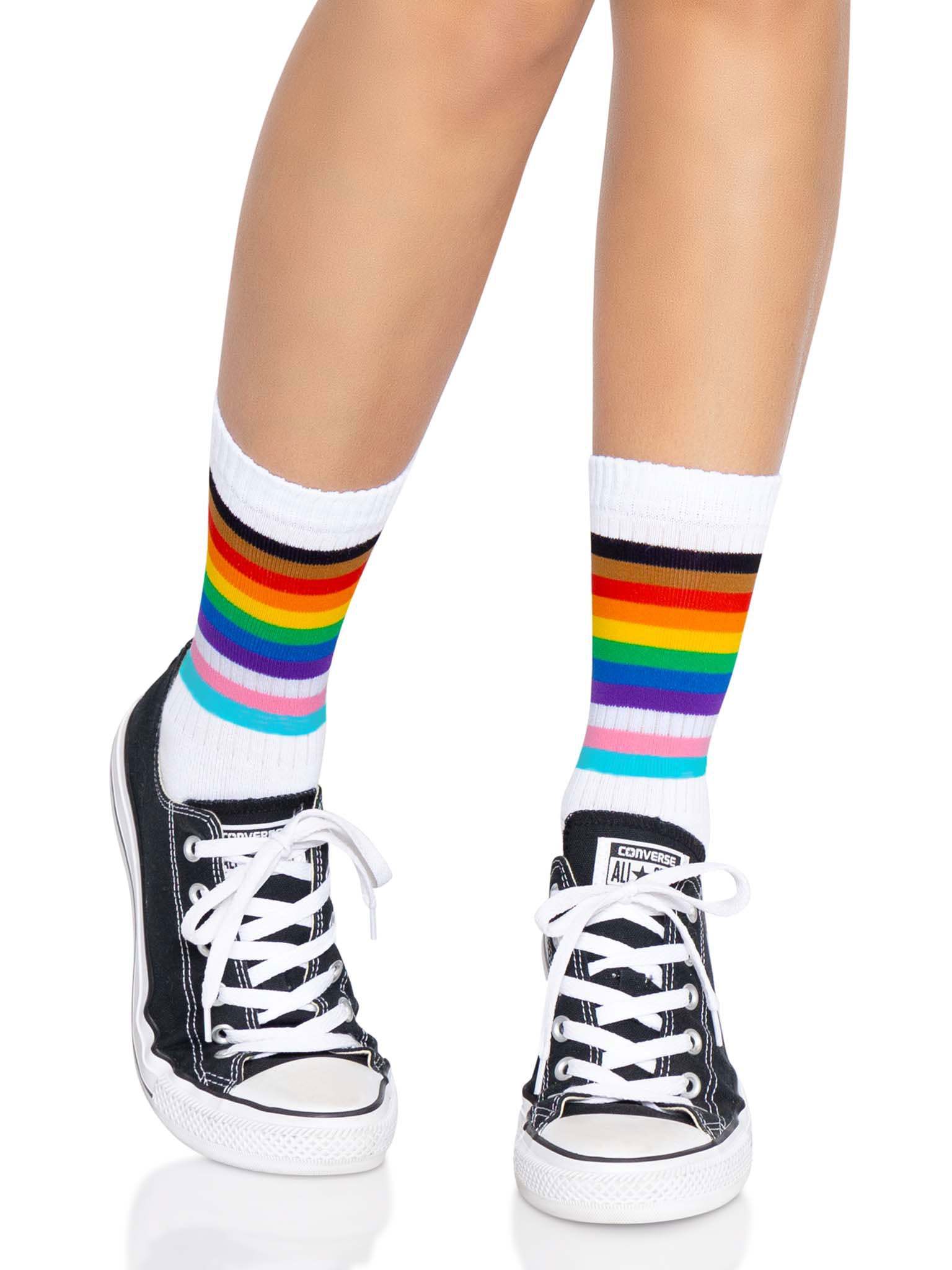 Pride Crew Socks - One Size - Rainbow by Apparel