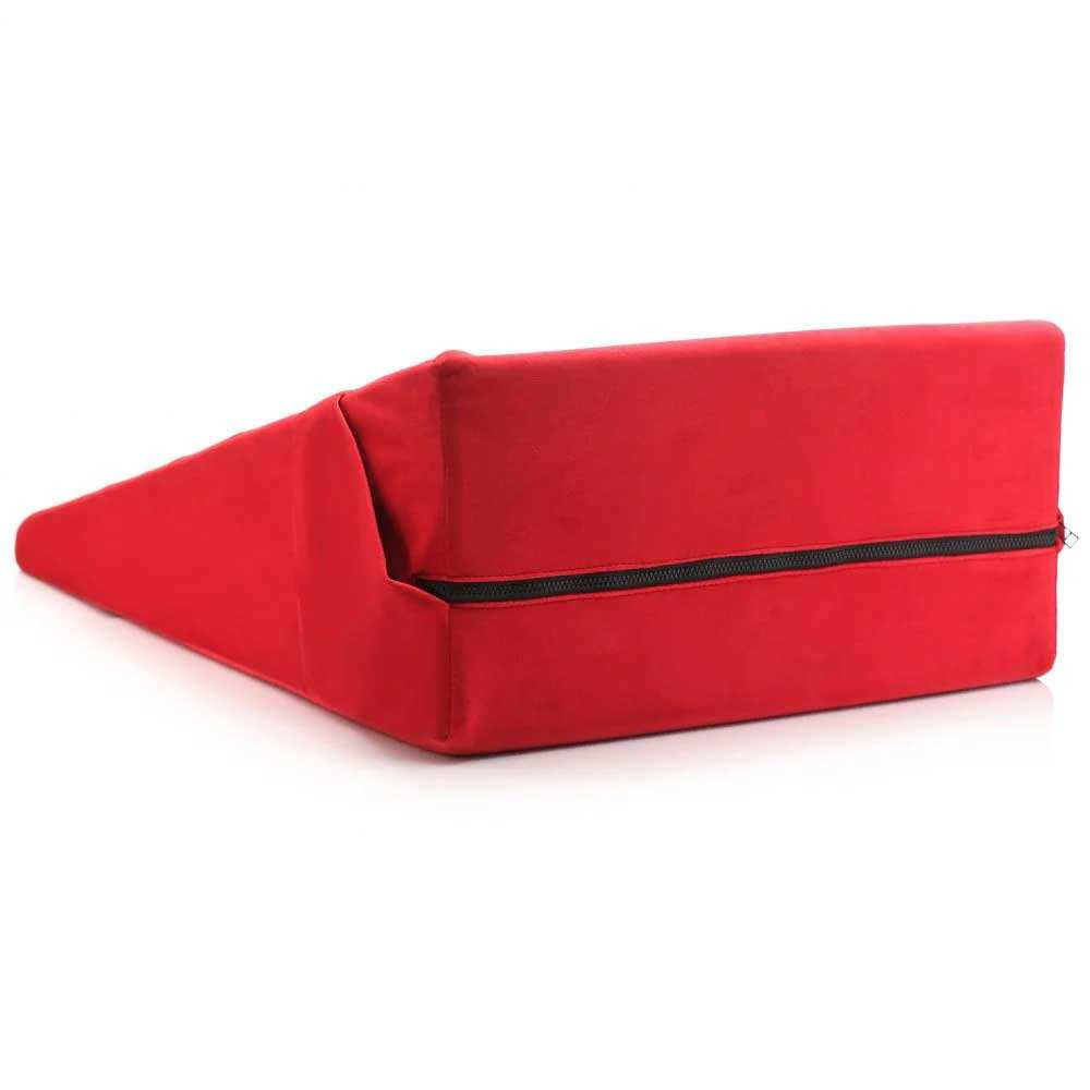 Red XL-Love Cushion Large Wedge Pillow for enhanced intimacy and support.