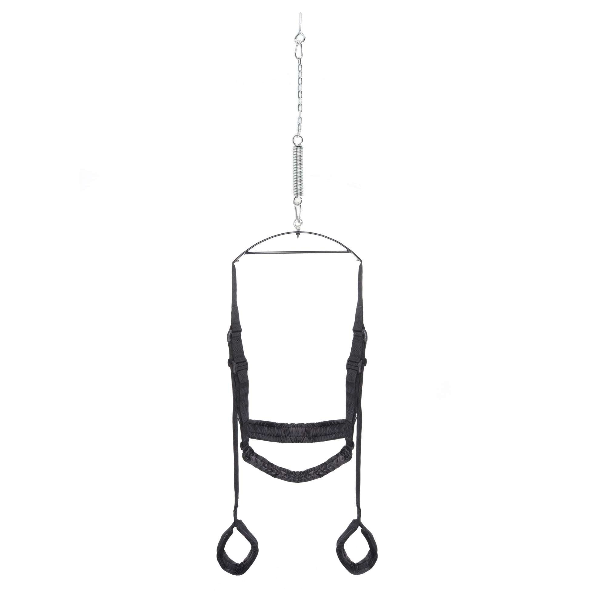 Fetish Fantasy Series black fantasy swing with padded supports and adjustable straps for intimate use