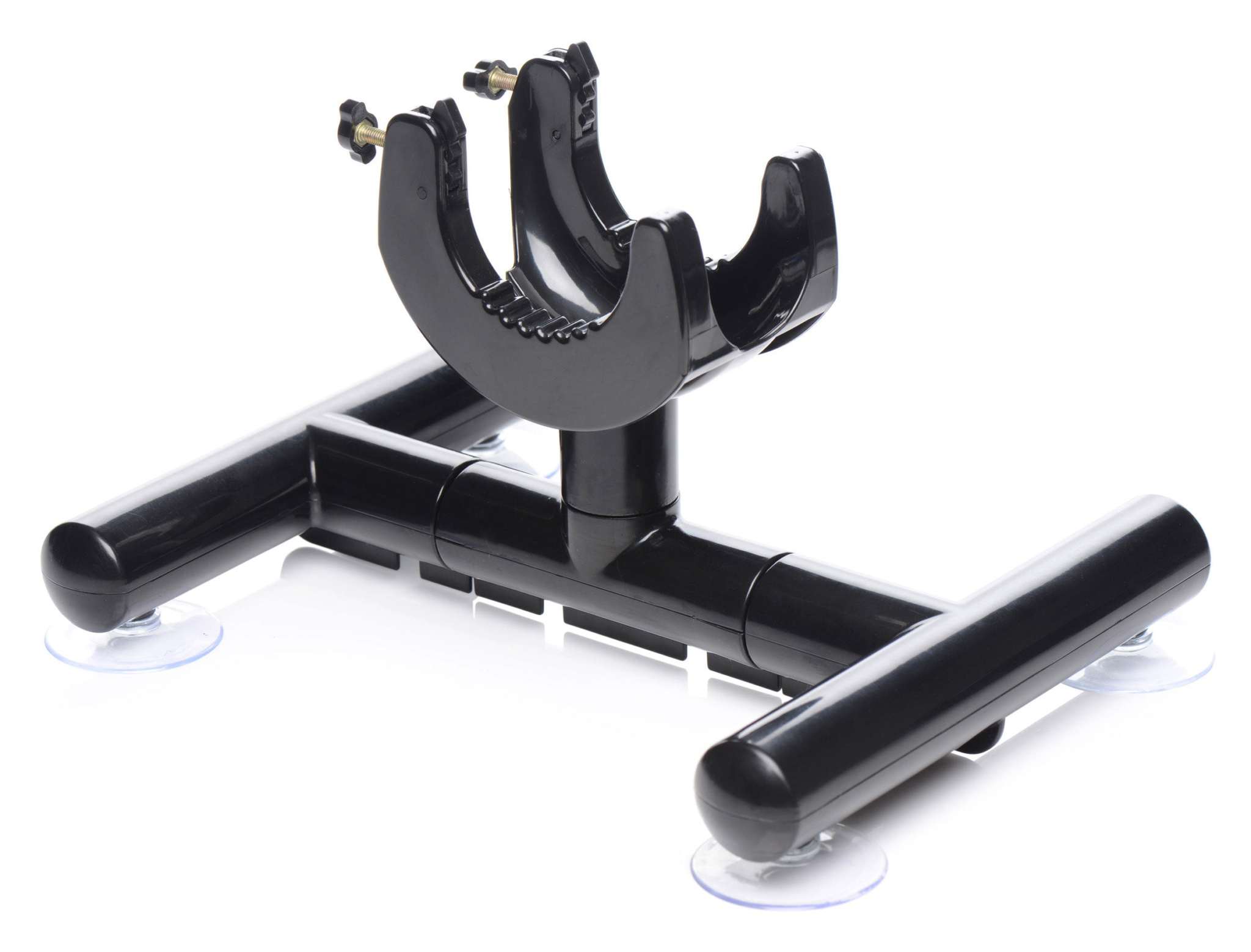Pro-Bang Sex Machine black suction cup mount base with adjustable dildo holder