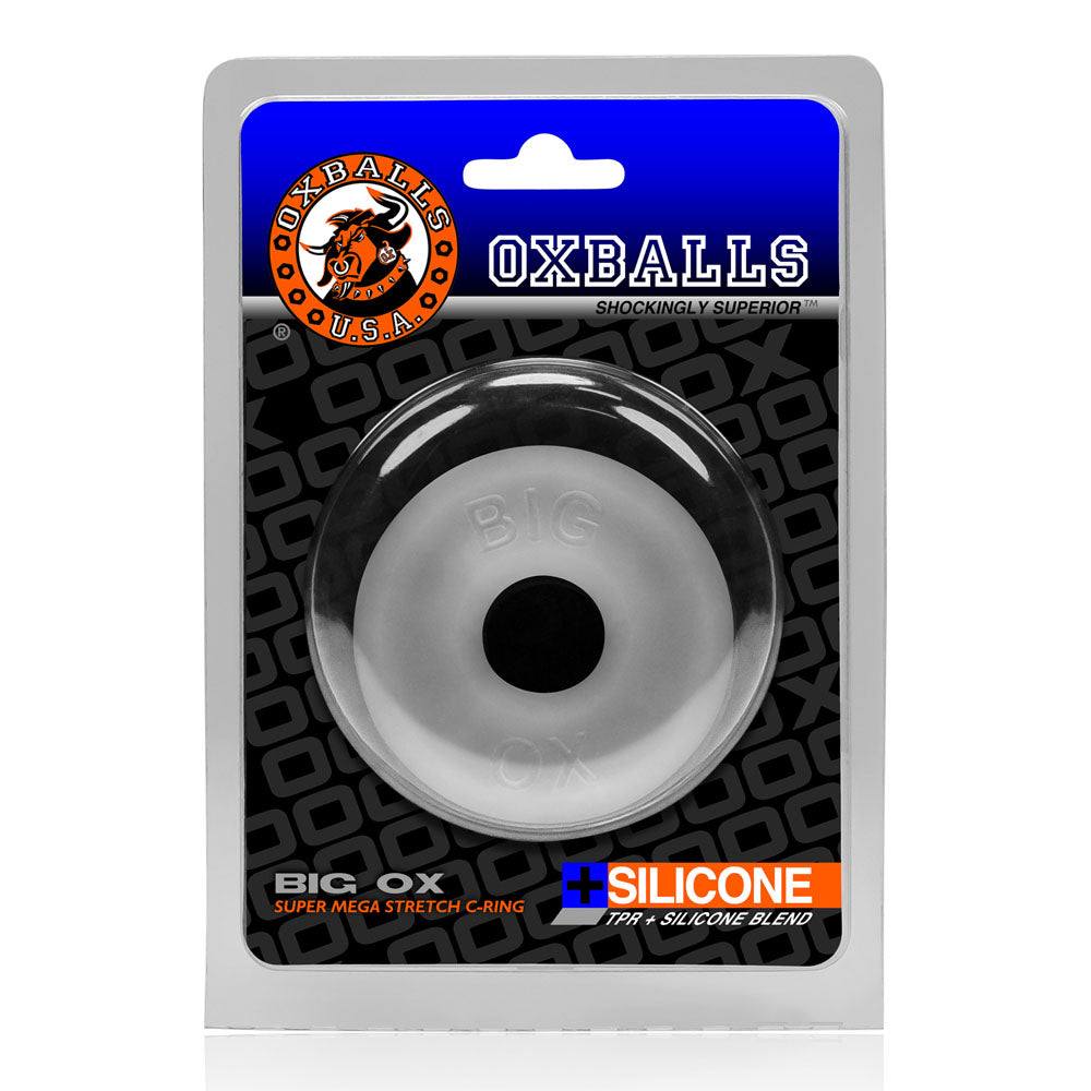 Oxballs Big Ox Cockring in Cool Ice silicone blend packaging for enhanced girth and comfort