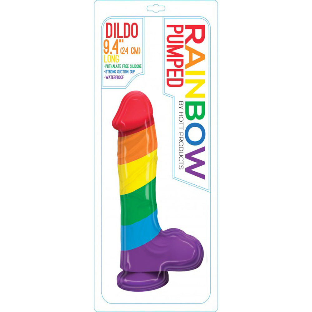 Pumped Rainbow Silicone Dildo by Anal Toys & Stimulators