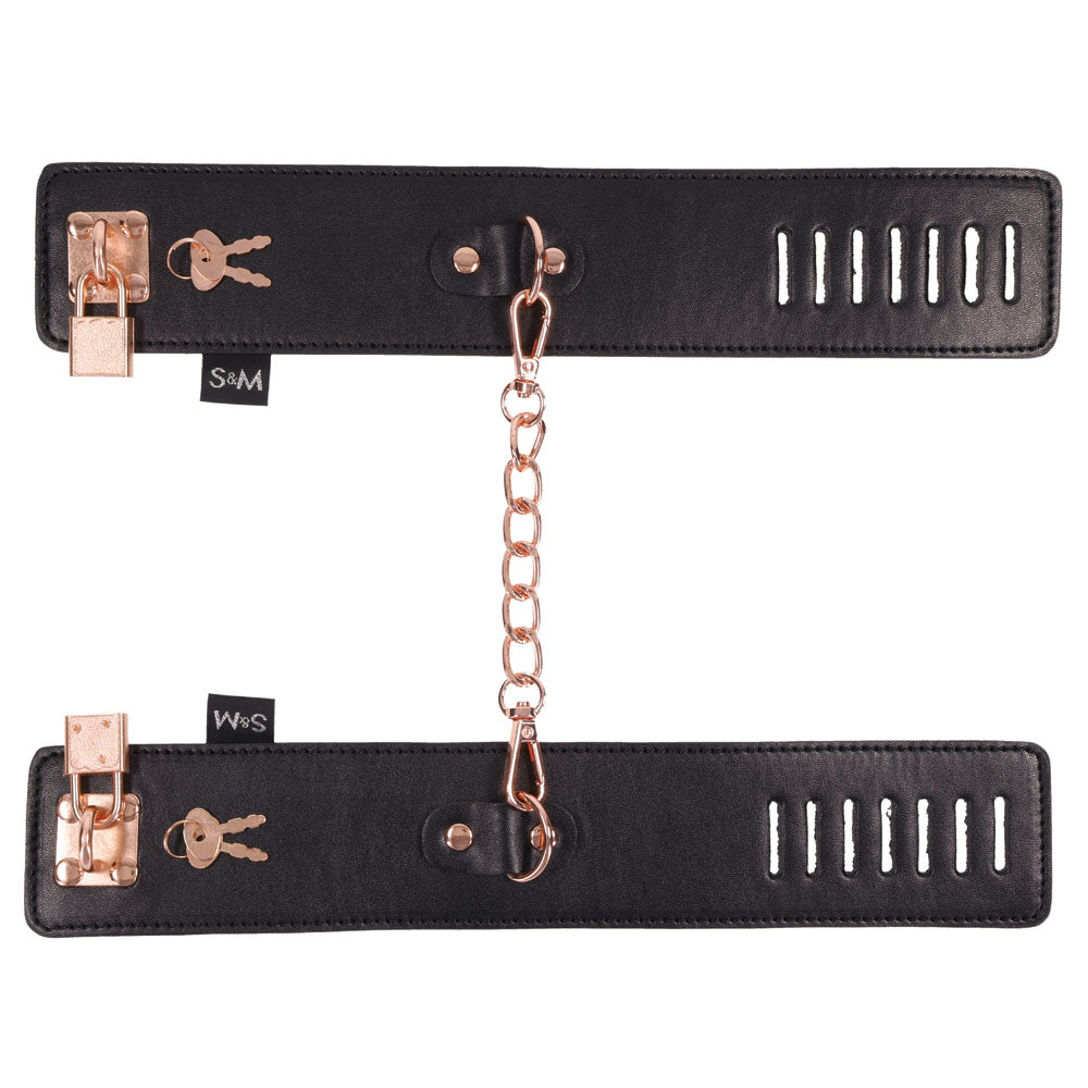 Brat Locking Cuffs - Black by Bondage & Fetish Toys