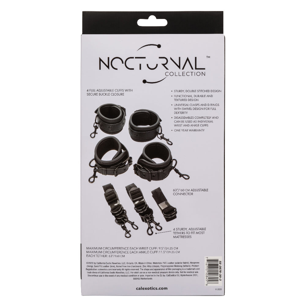 Nocturnal Collection Bed Restraints - Black by Bondage & Fetish Toys