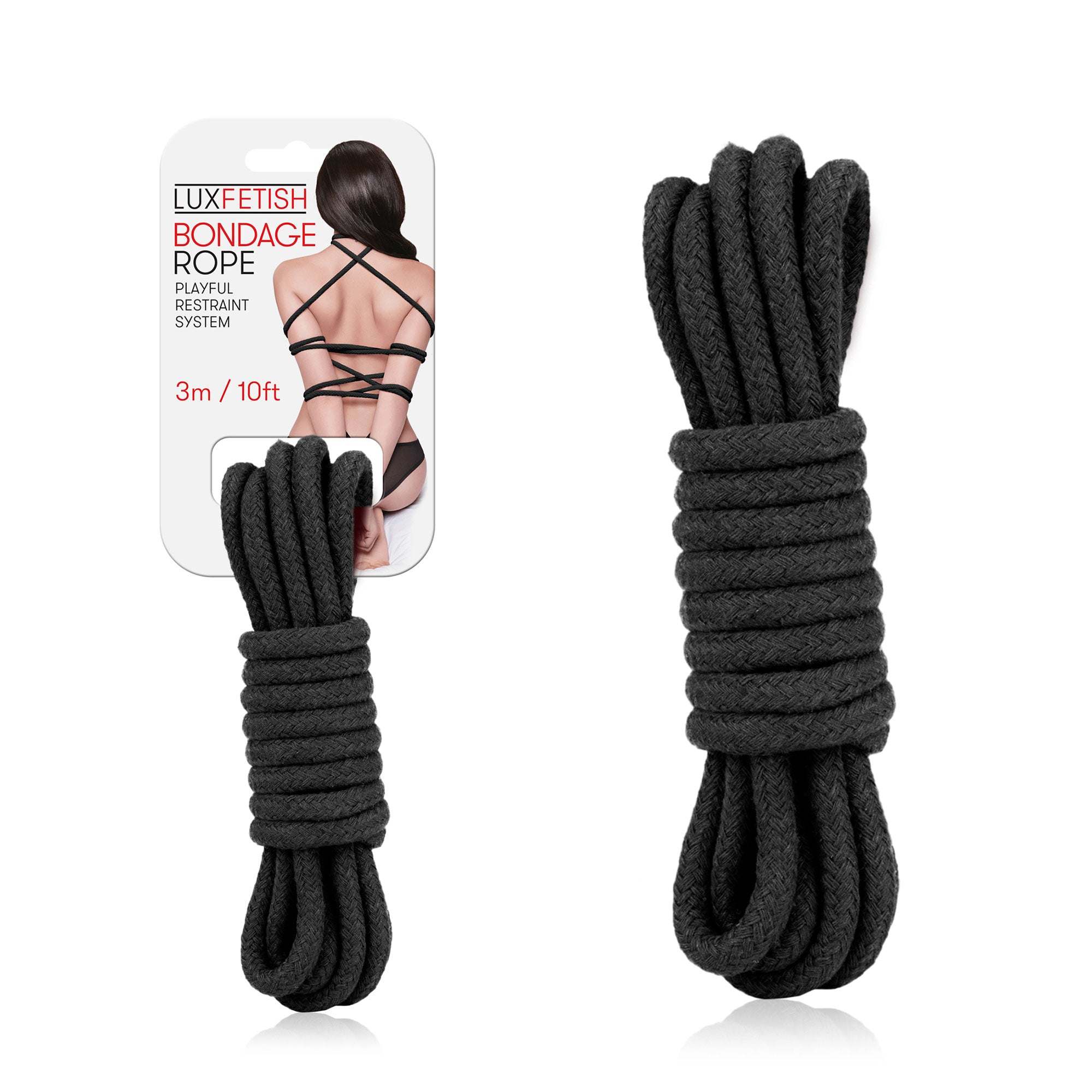 Sexy Bondage Rope 3m / 10ft - Black by Bondage & Fetish Toys