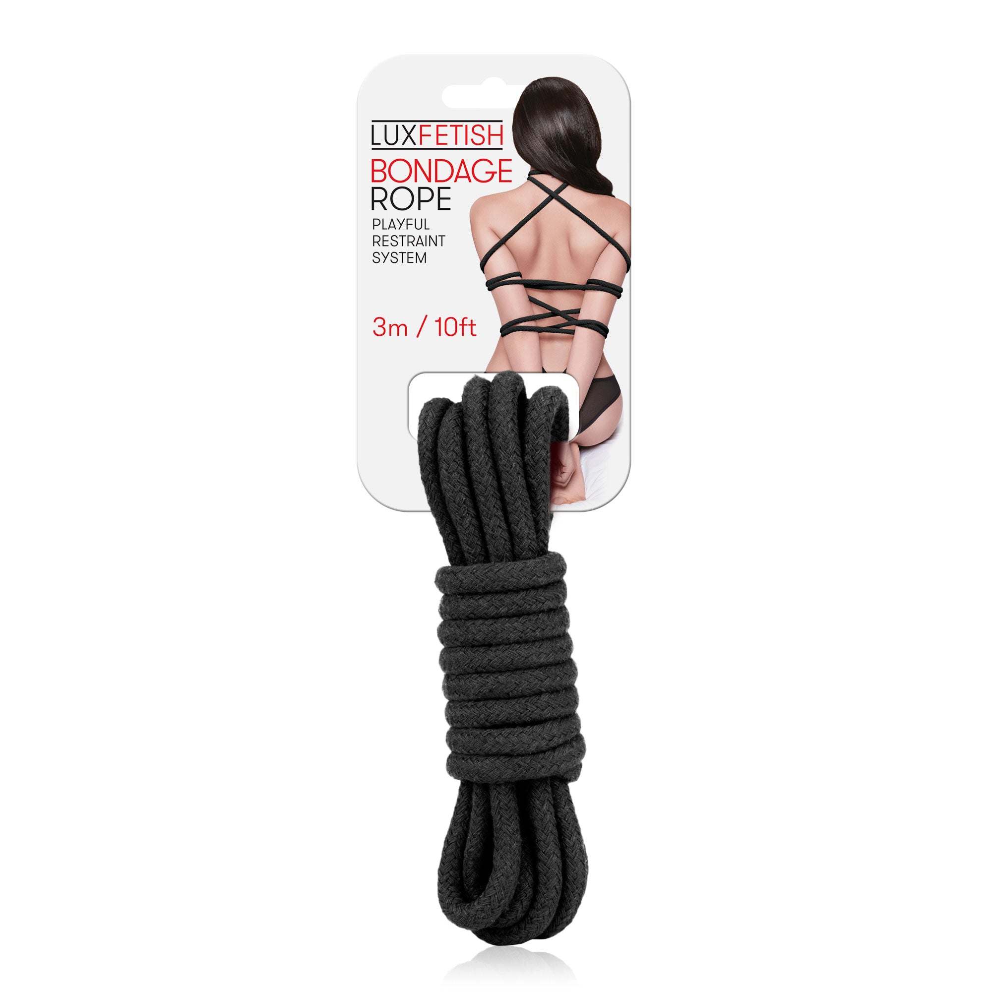 Sexy Bondage Rope 3m / 10ft - Black by Bondage & Fetish Toys