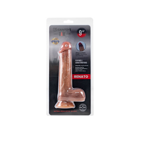Raw Dildo Ultra Realistic Renato - Brown by Anal Toys & Stimulators