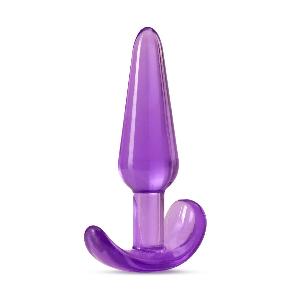 B Yours Slim purple tapered anal plug with ergonomic base, body-safe and flexible design.