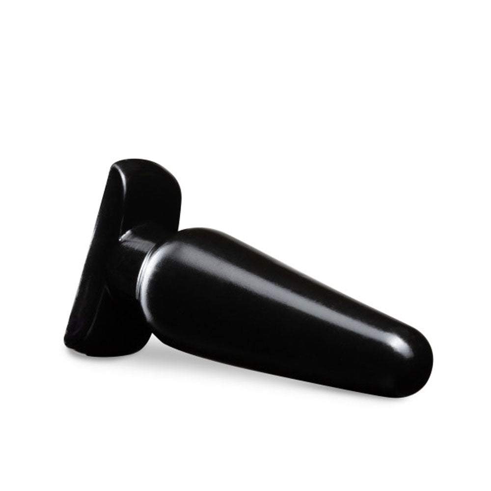 Large black tapered anal plug from Anal Adventures with smooth PVC and comfortable anchor base.