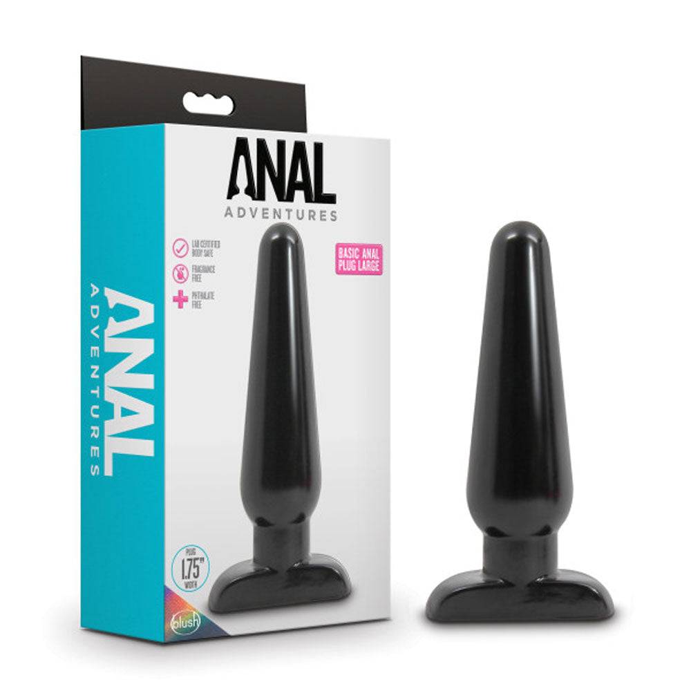 Anal Adventures - Basic Anal Plug - Large - Black by Anal Toys & Stimulators