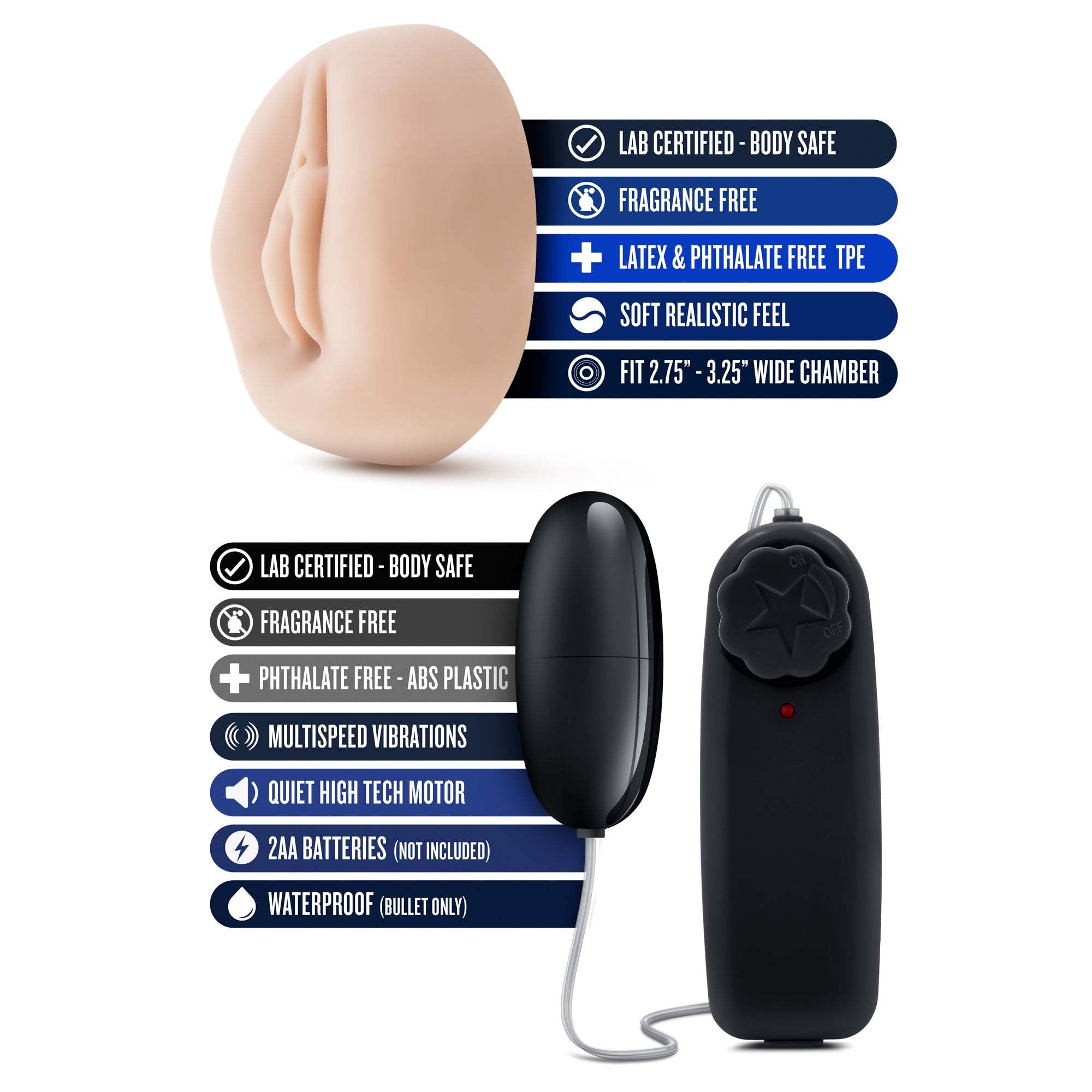 Performance Vx 4 male enhancement pump system with soft realistic sleeve and multi-speed vibrating bullet with remote control