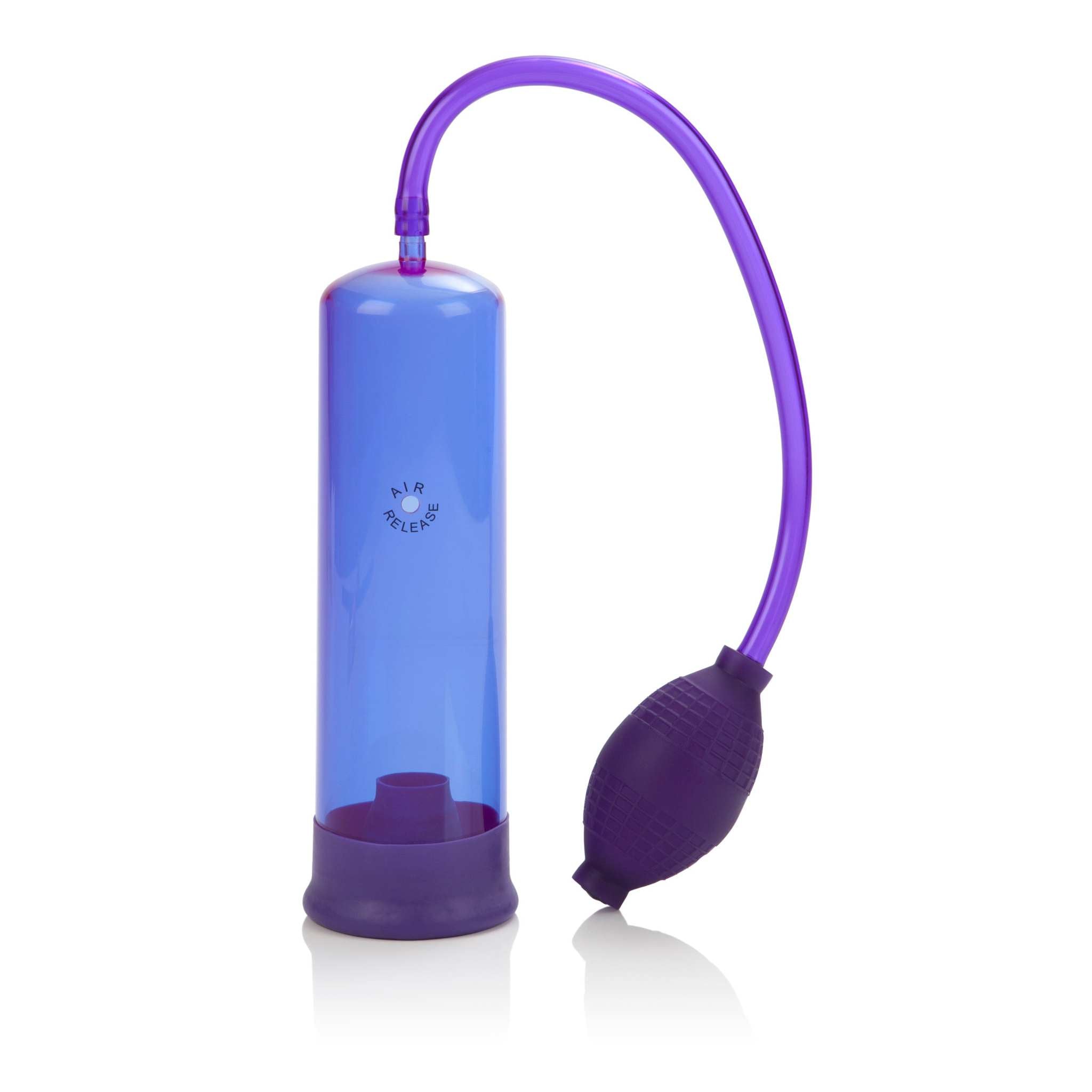 E-Z Pump portable hand pump with purple bulb and tube for effortless inflation and suction tasks