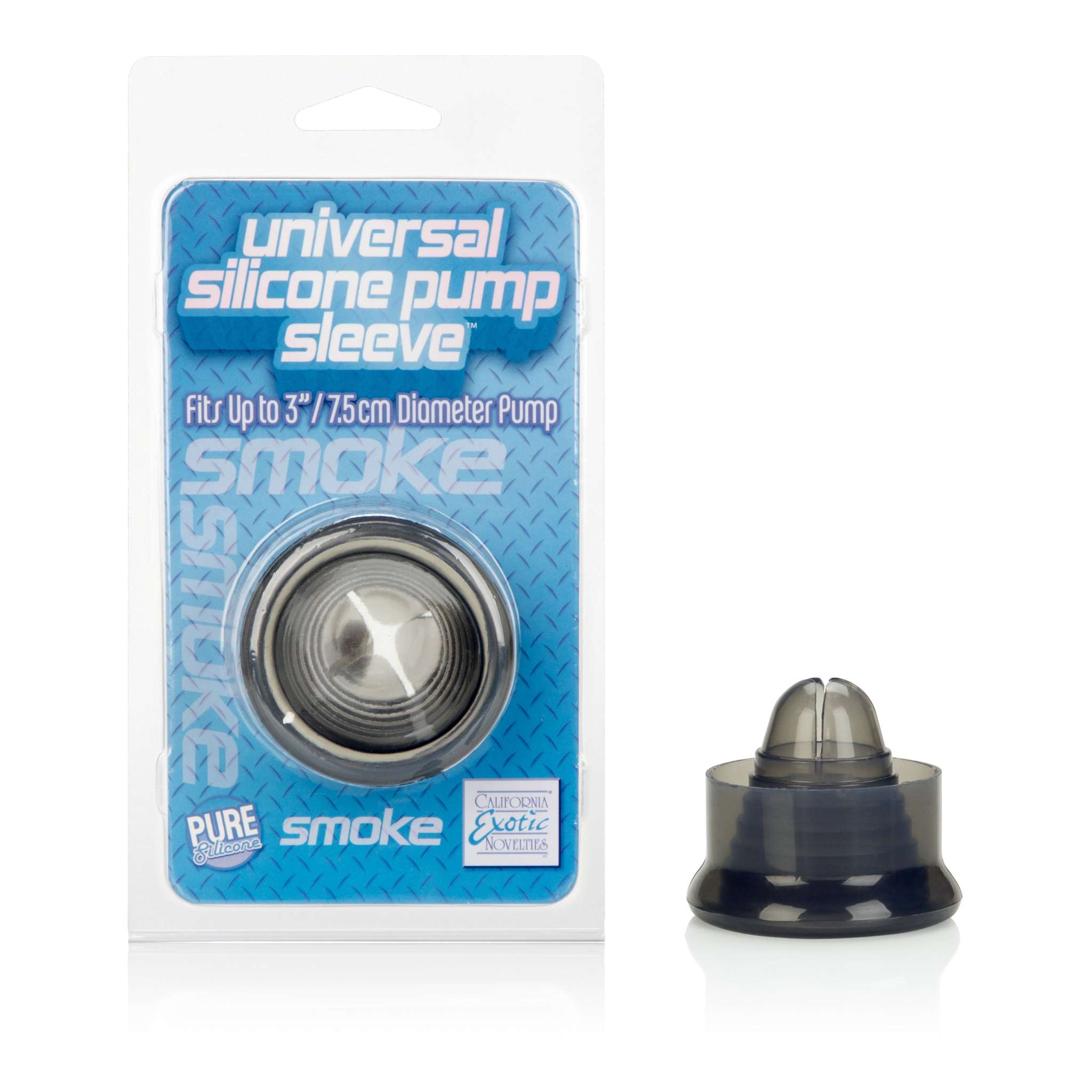 Universal Silicone Pump Sleeve in smoke color for pumps up to 3 inch diameter, soft and flexible silicone accessory.