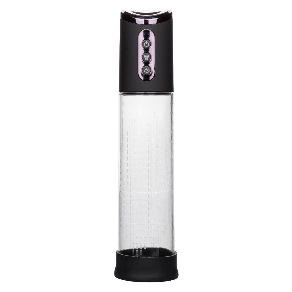 Peak Rechargeable Pump in black and clear with automatic suction and USB rechargeable design
